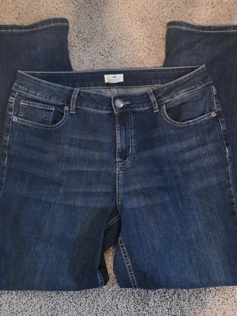 Maurices M Jeans Dark Blue Straight Leg Jeans Mid Rise